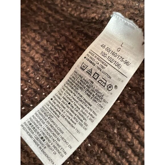 Gap 100% Cotton Crewneck Sweater Size Large Neutral Minimalist NEW w/tag k14 - Picture 7 of 14